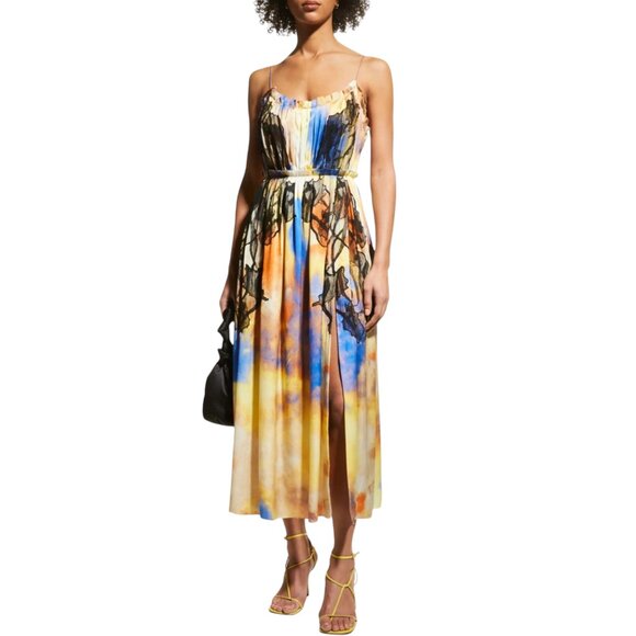 JASON WU COLLECTION RUNWAY OMBRE SILK MIDI DRESS SIZE S/M NEW - Picture 5 of 14